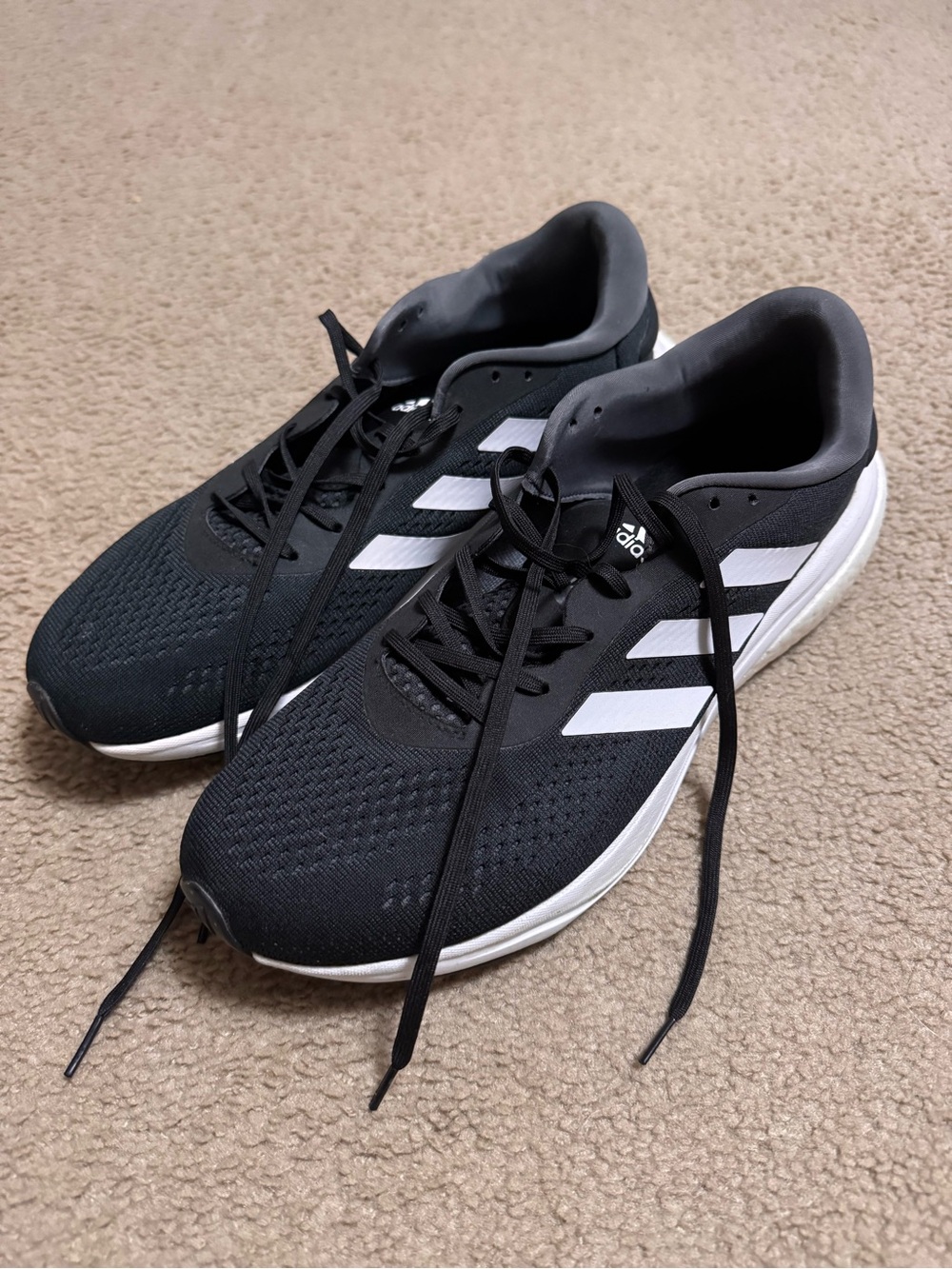 Adidas Men’s SuperNova Boost Black Running Shoes